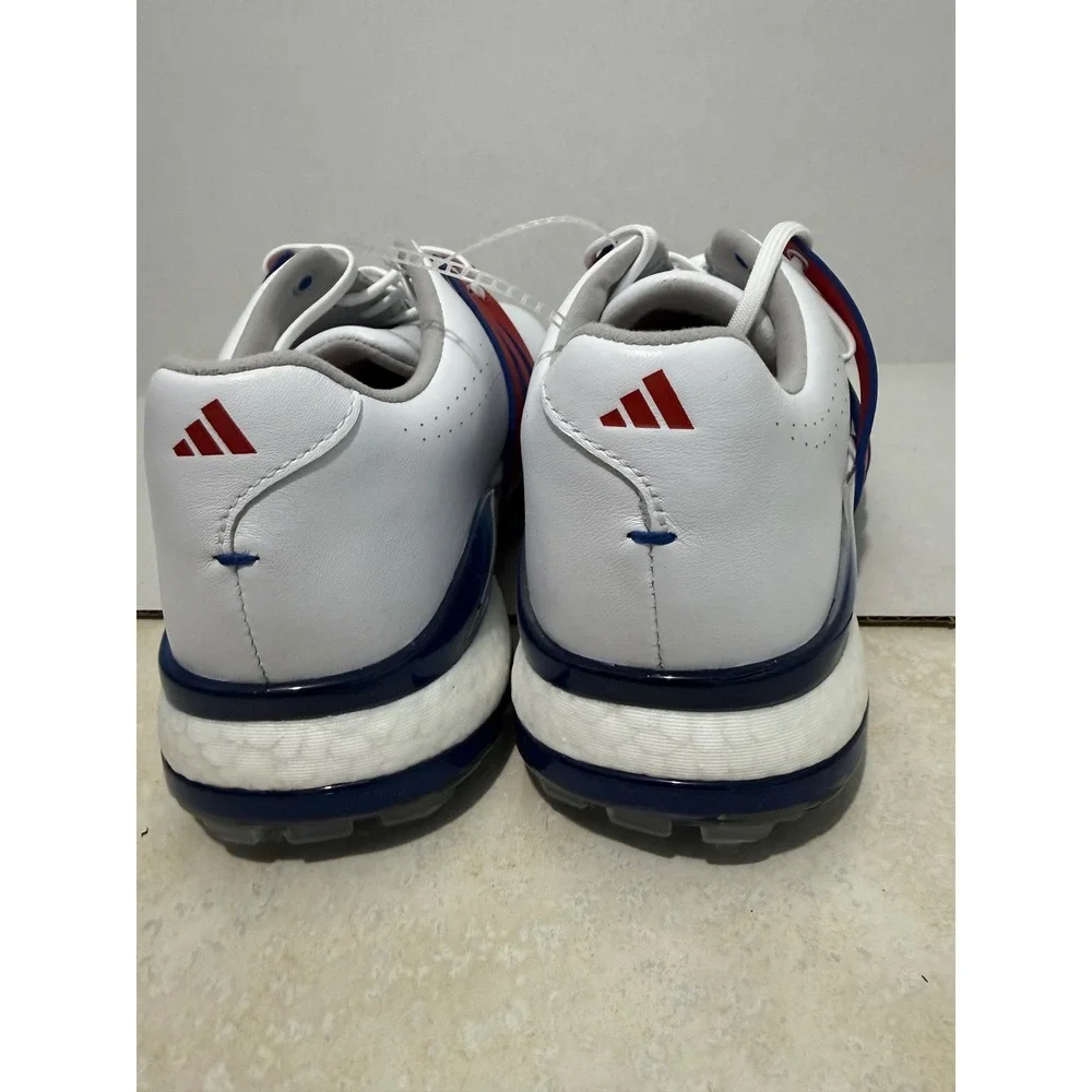 Adidas Tour360 24 Golf Shoes White Red Blue IE3370 Mens 7.5